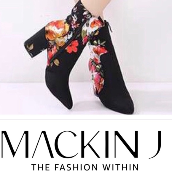 Mackin J Floral Satin Booties - Picture 2 of 5